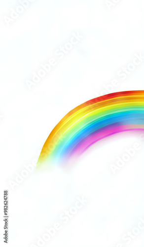 White background with abstract rainbow color