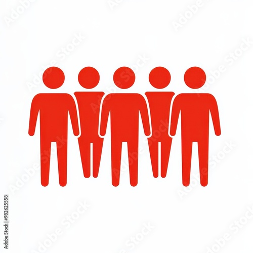 A red web icon representing a group of people