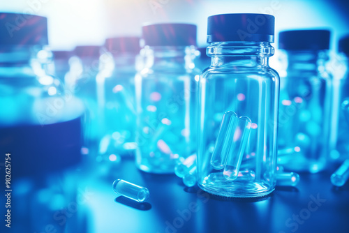 close up of drug in the bottle, healthy medicine concept photo