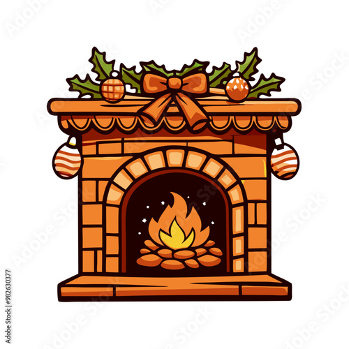 Fireplace with a fireplace