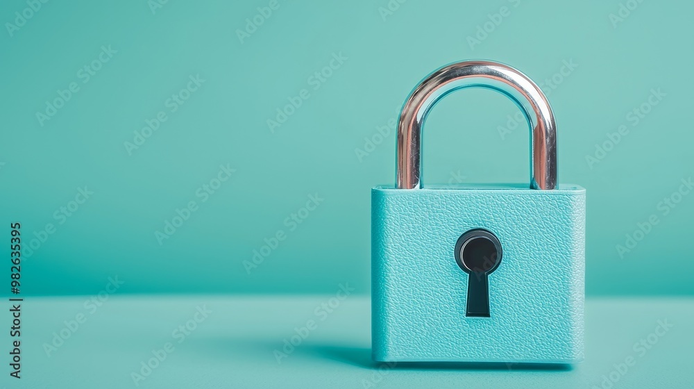 Floating lock in virtual grid, encrypted web access, secure login process, digital safety Floating lock in virtual grid, encrypted web access, secure login process, digital safety