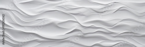 Abstract White Wavy Texture Background - Minimal Design