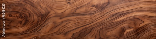 Dark Walnut Wood Texture Background - Natural Grain Pattern