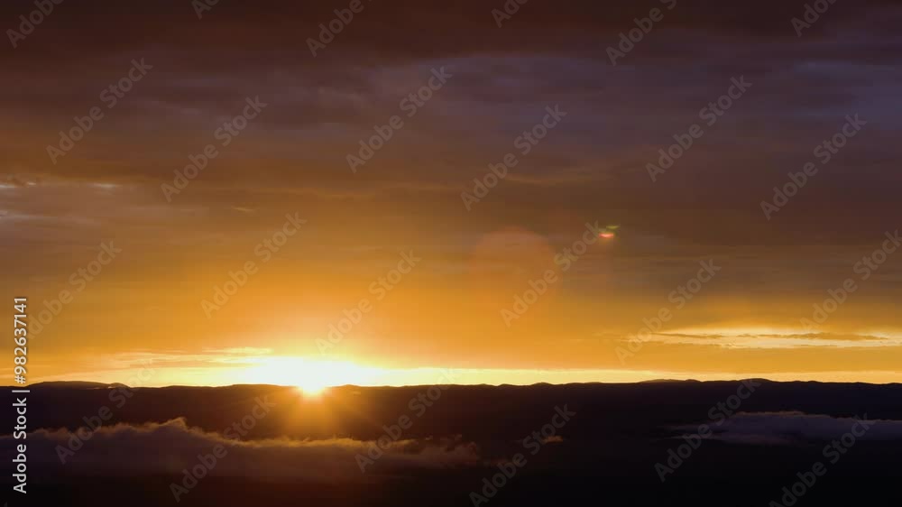 Beautiful Rain Clouds and Virga over Desert Landscape at Dawn Timelapse Beautiful Rain Clouds and Virga over Desert Landscape at Dawn Timelapse