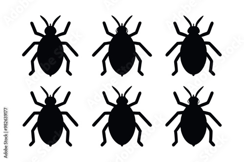 A set of Tick silhouette