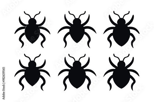 A set of Tick silhouette