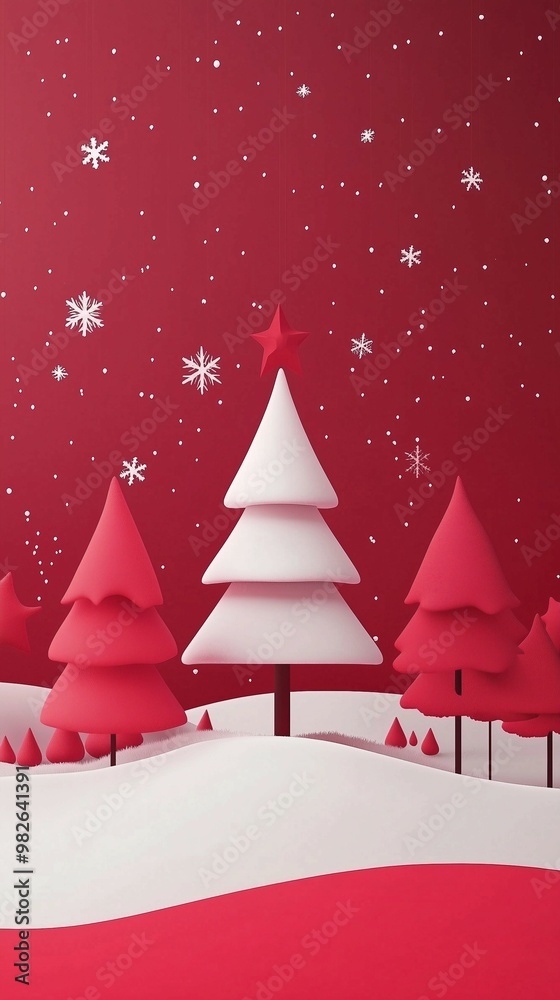Illustration of cute Christmas tree,minimalistic design,copy space,banner,holiday,New Year. Illustration of cute Christmas tree,minimalistic design,copy space,banner,holiday,New Year.