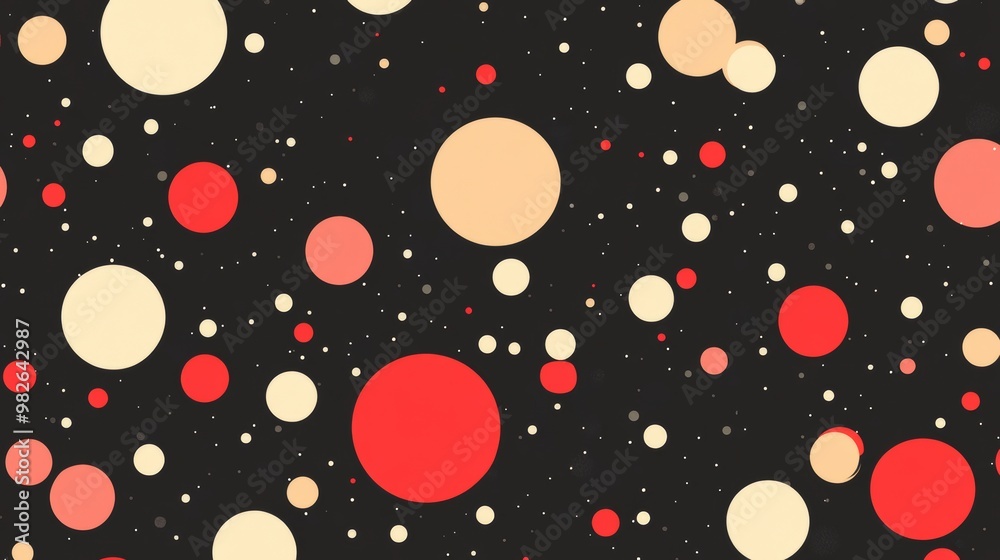 Colorful Abstract Circles on Dark Background Colorful Abstract Circles on Dark Background