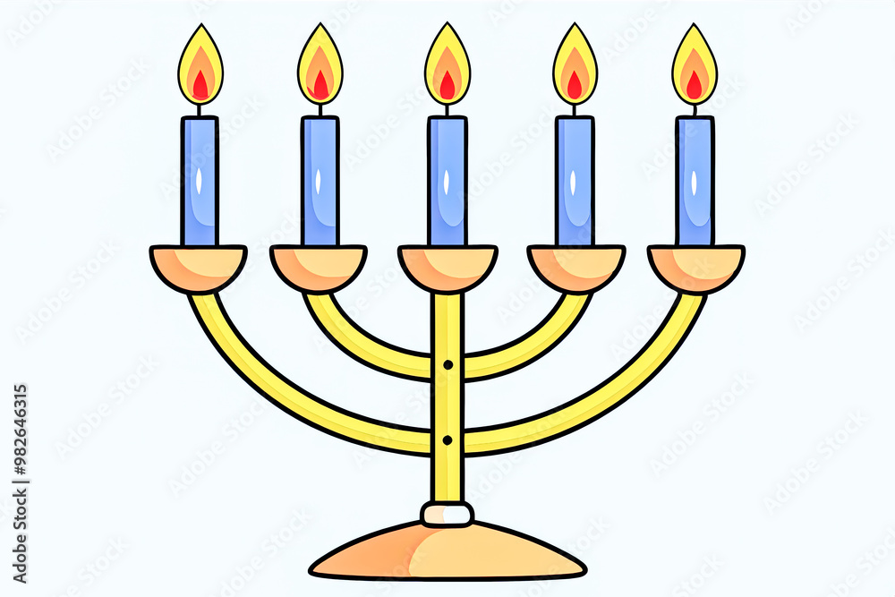 hanukkah menorah with candles hanukkah menorah with candles