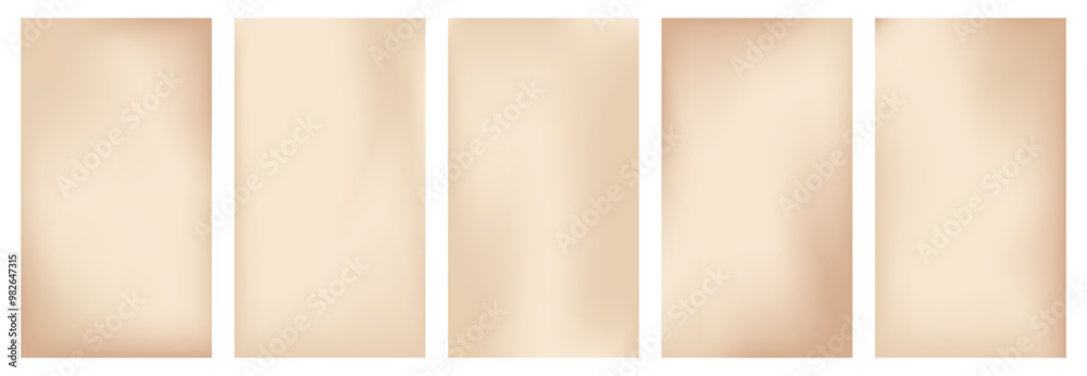Fototapeta premium Beige story background. Neutral nude gradient vertical bg for social media post. Taupe brown modern promo kit. Chocolate gradation minimal graphic for delicate and luxury ig template design.