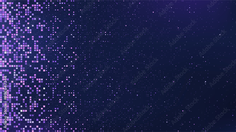 Abstract pixel texture pattern. Tech ai bg with square data block frame. Techno innovation gradient metaverse wallpaper. Random quadrangle tv screen concept. Network fade with pink and purple cube. Abstract pixel texture pattern. Tech ai bg with square data block frame. Techno innovation gradient metaverse wallpaper. Random quadrangle tv screen concept. Network fade with pink and purple cube.