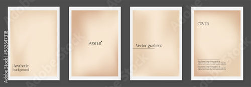 Nude color gradation bg for poster. Neutral pale texture background. Tan and pearl faded pattern layout for elegant post design. Vertical luxury champagne autumn collection. Soft cream pastel bundle.
