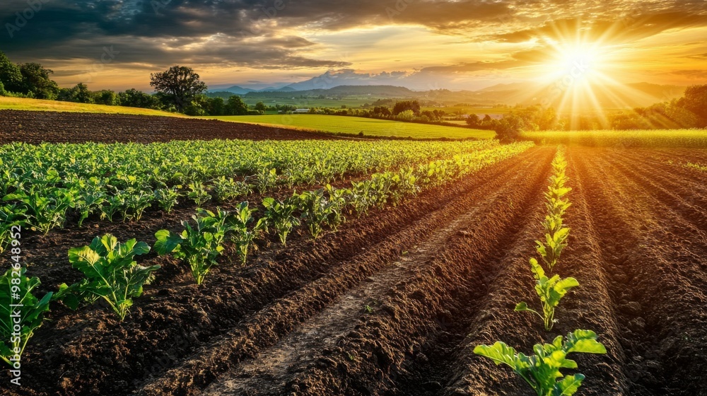 Sustainable farming practices highlighted through vibrant healthy crops. Sustainable farming practices highlighted through vibrant healthy crops.