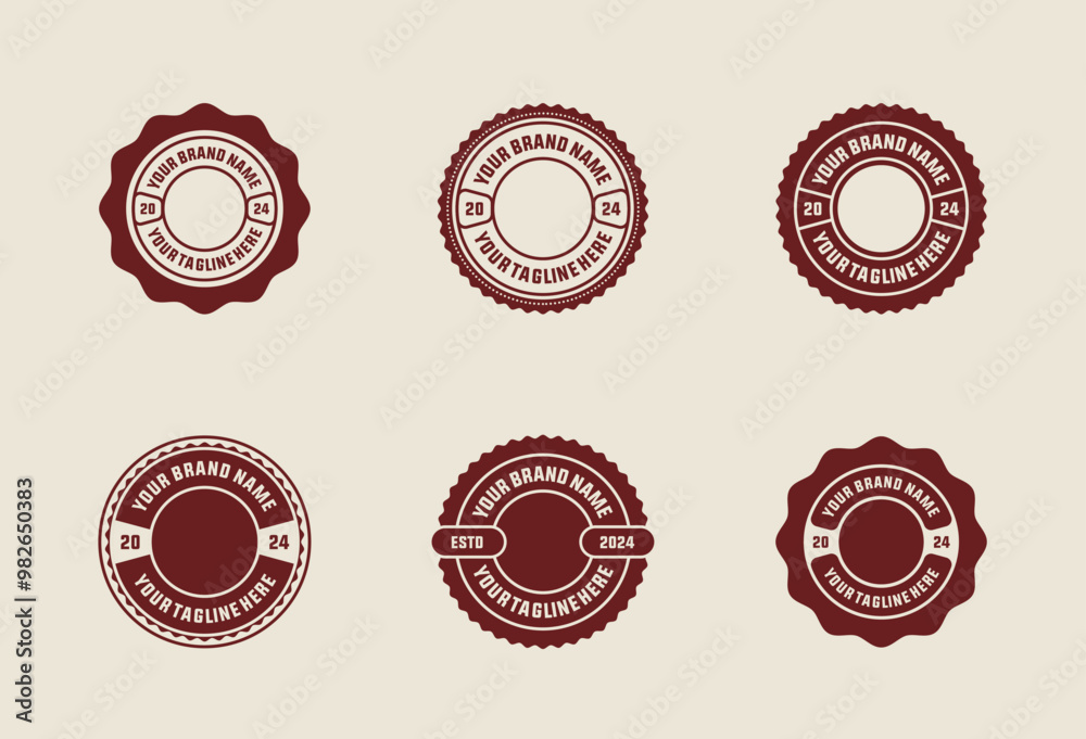 logo badge design template with the text editable for clothing, sport and apparel logo badge design template with the text editable for clothing, sport and apparel