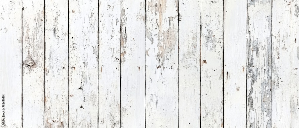 Fototapeta premium White Washed Wood Planks Texture Background