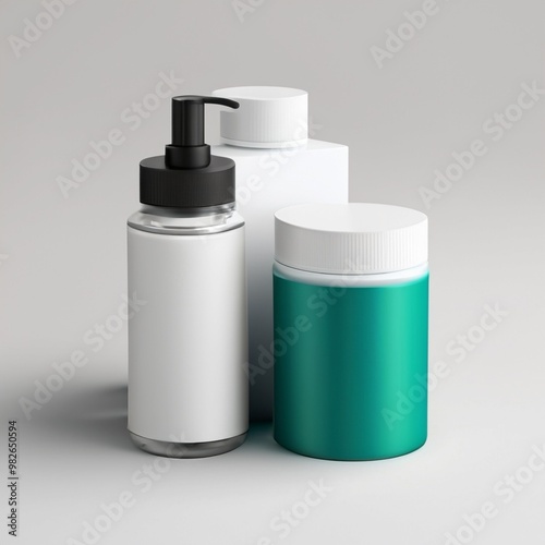 Package: Bottles for various types of cream or soap