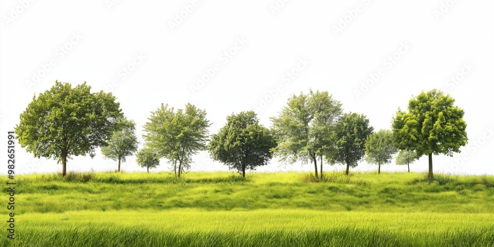 Obraz premium Photorealistic Green Hills Landscape