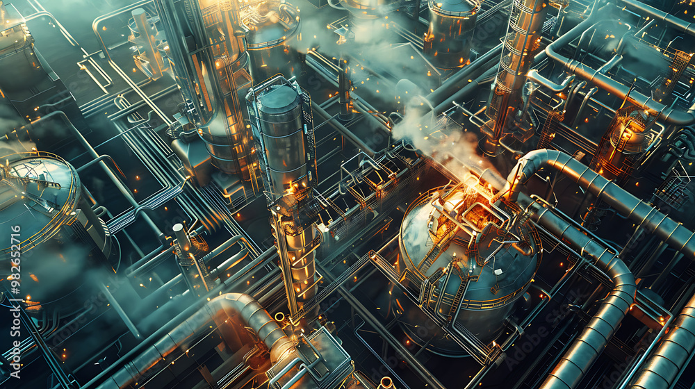 Fototapeta premium steampunk factory
