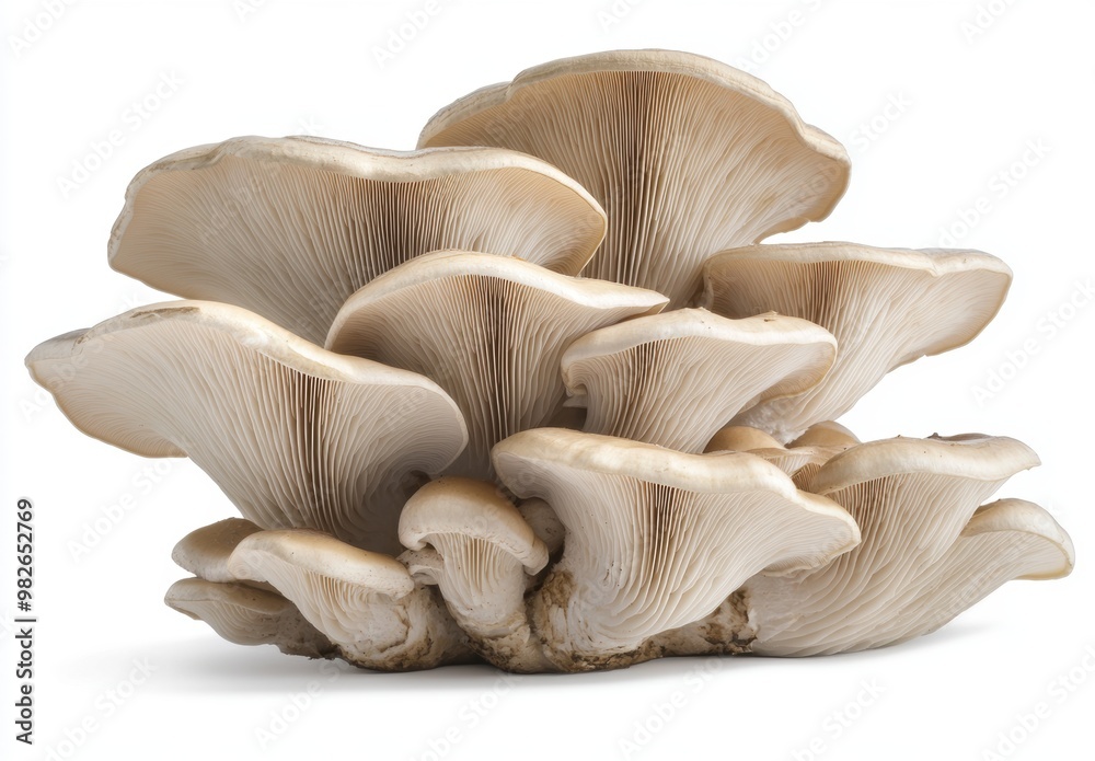 Oyster mushrooms isolated on a white background Oyster mushrooms isolated on a white background