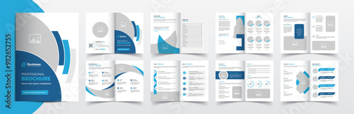 Clean and simple brochure template layout design for corporate company profile, booklet design, business proposal, annual report, business plan