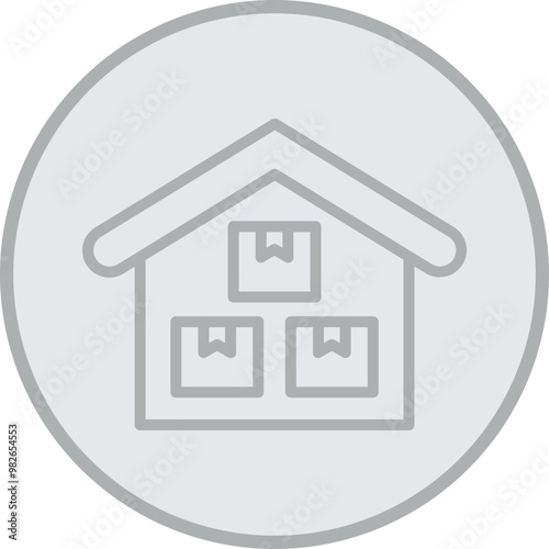 Warehouse Vector Icon Design