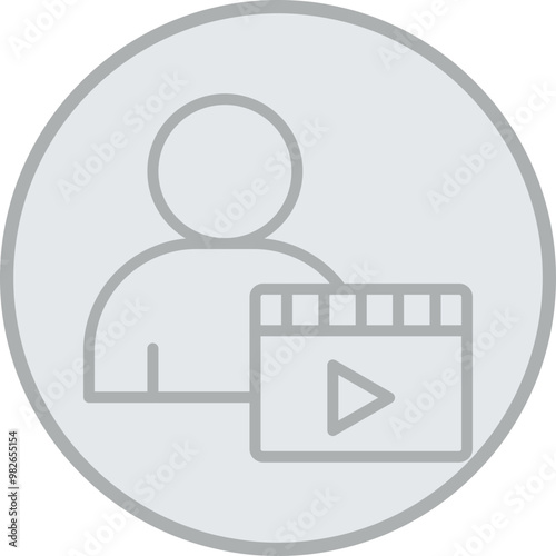 Actor Vector Icon Design