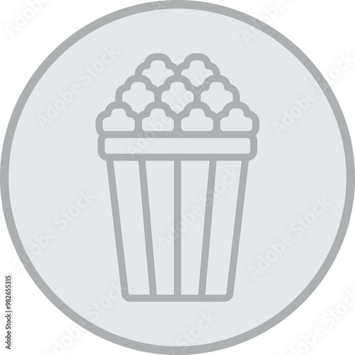 Popcorn Vector Icon Design