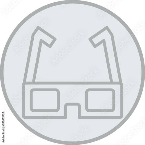 3d Glasses Vector Icon Design