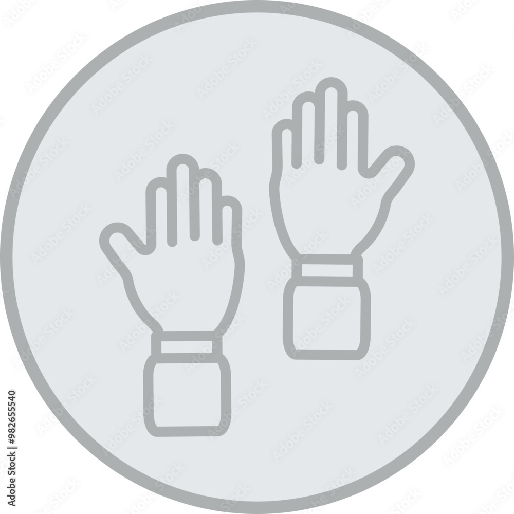 Obraz premium Hand up Vector Icon Design
