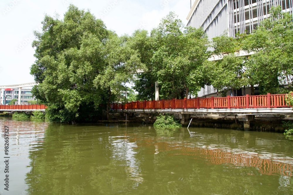 Obraz premium Scenery of the Melaka River in Malaysia