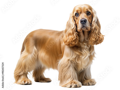 Obraz na płótnie Cocker spaniel dog isolated on white background