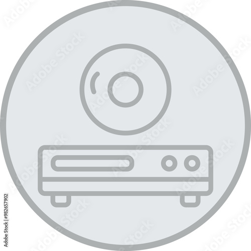 Cd Player Vector Icon Design