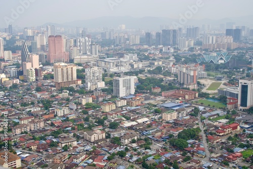 Canvas Print View of Kuala Lumpur from the top of a building