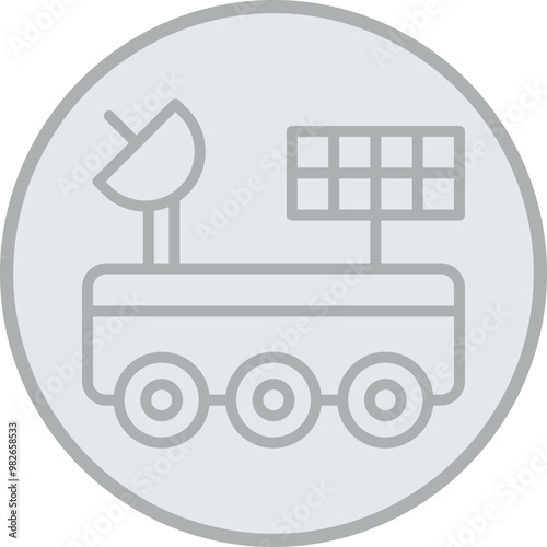 Space Car Vector Icon Design