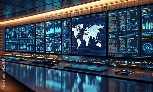 Wallpaper Mural Global Monitoring System Torontodigital.ca