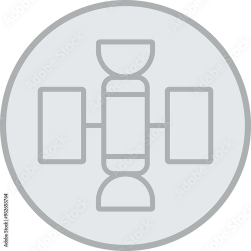 Hubble Space Telescope Vector Icon Design