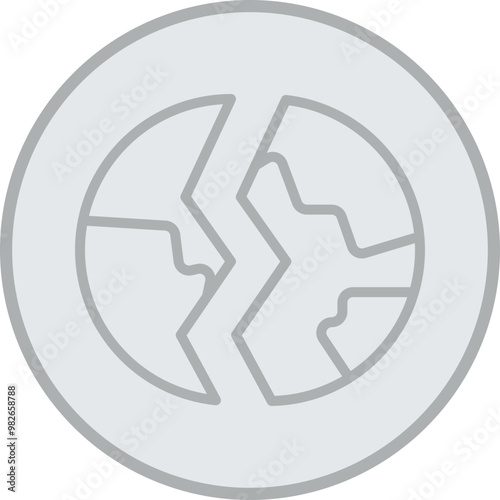 Destroyed Vector Icon Design