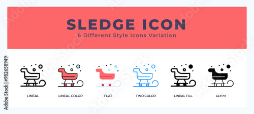 Sledge icon. high quality icon symbol for web design