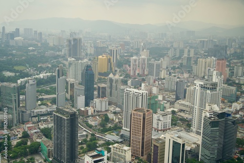 Photography View of buildings from Kuala Lumpur Tower