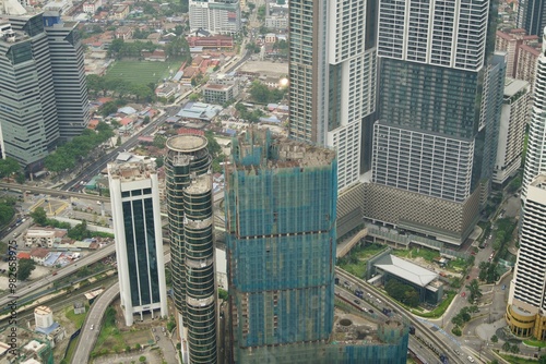 Canvas Print Building under construction in Kuala Lumpur