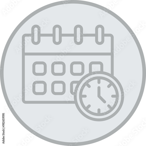 Deadline Vector Icon Design