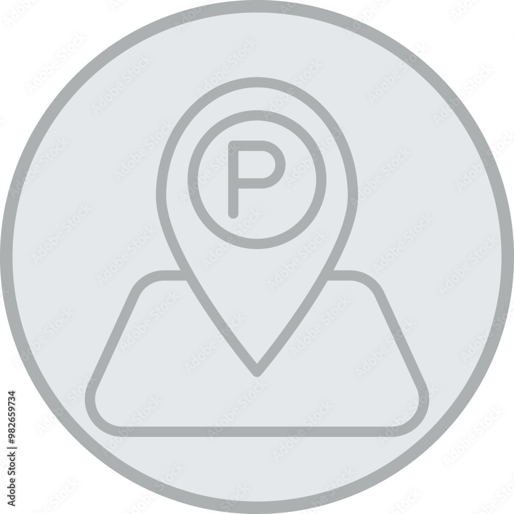 Parking Vector Icon Design