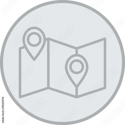Nearby Destinations Vector Icon Design