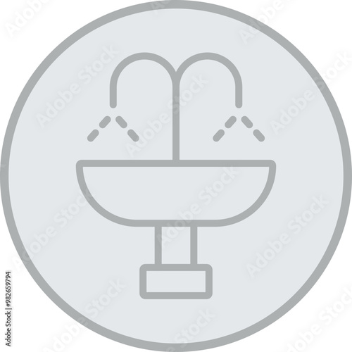 Fountain Vector Icon Design