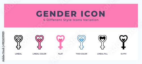 Gender symbol icon vector. symbol illustration
