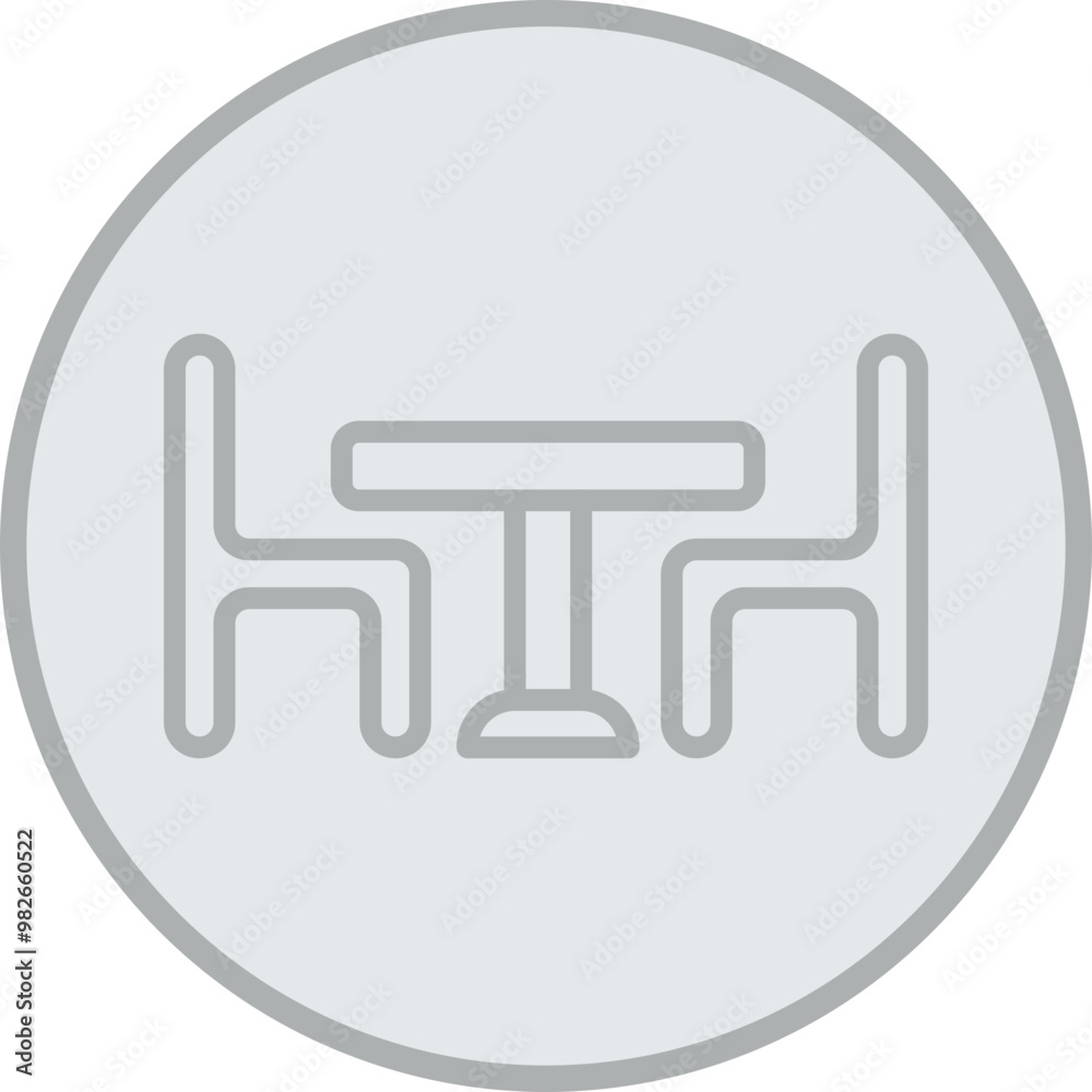 Dinner Table Vector Icon Design Dinner Table Vector Icon Design
