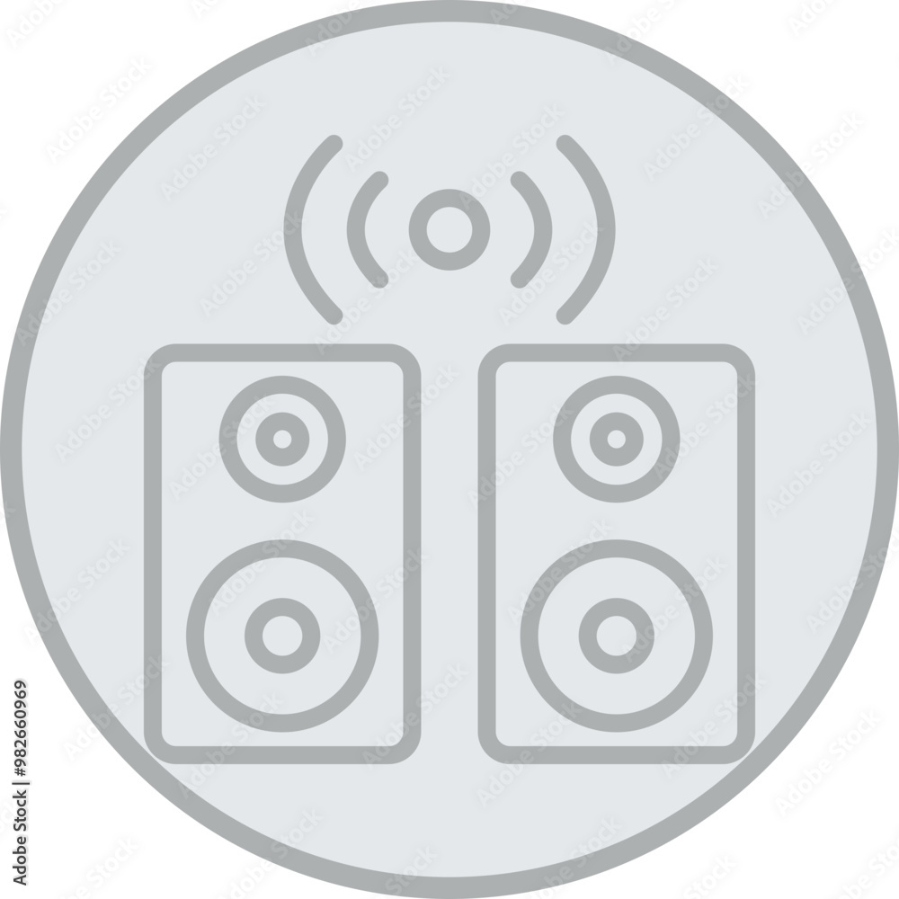 Sound System Vector Icon Design Sound System Vector Icon Design