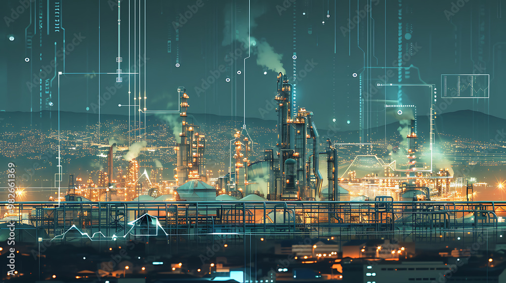 Fototapeta premium steampunk city