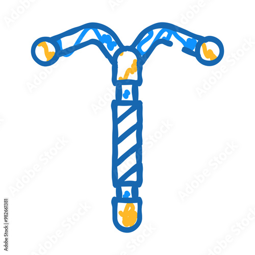 intrauterine device doodle icon sketch vector. intrauterine device sign. isolated symbol illustration