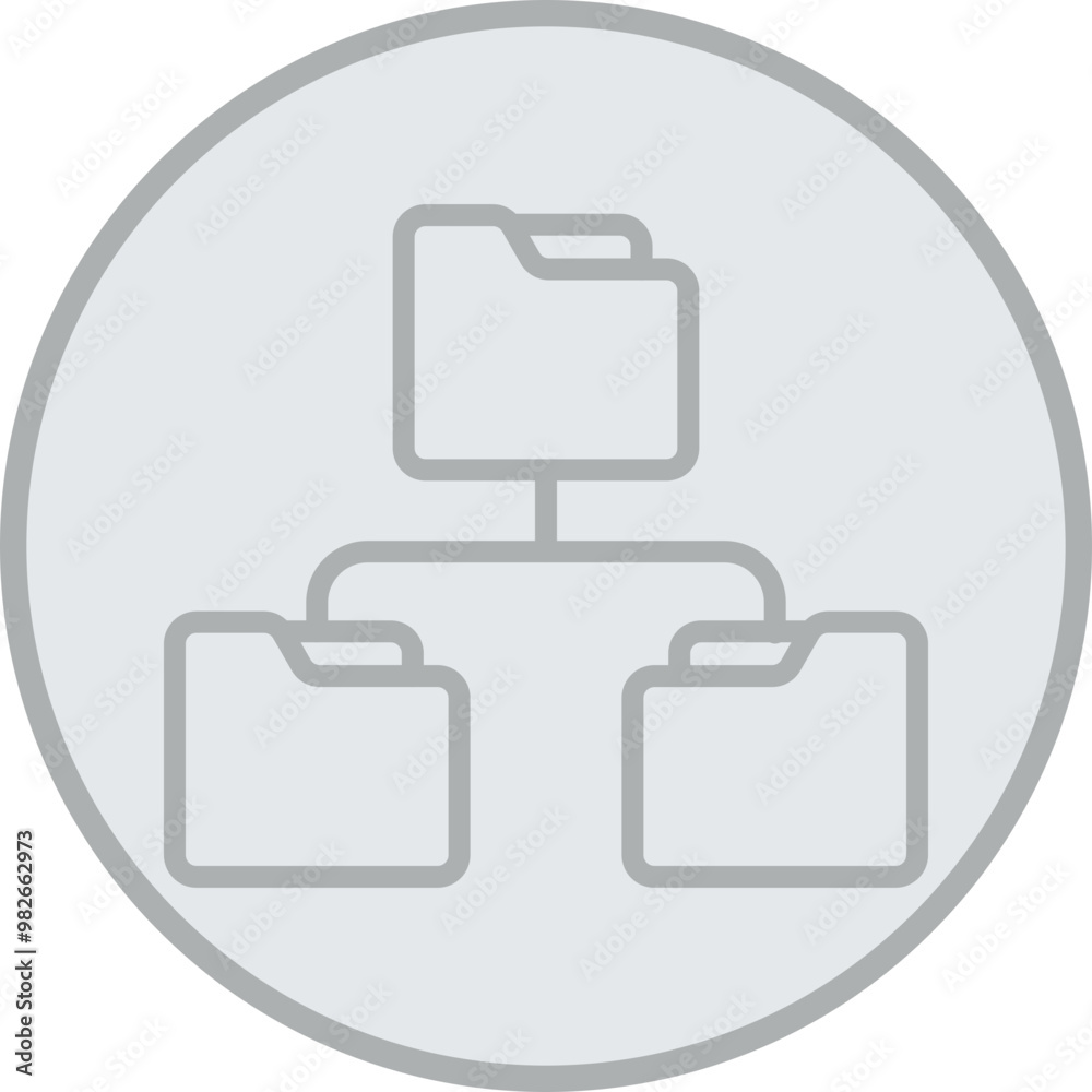 Folder Structure Vector Icon Design Folder Structure Vector Icon Design